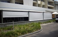 Spring Loaded Blinds with Straight Scallop